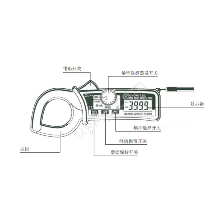 日本KYORITSU克列茨泄漏電流鉗形表MODEL 2433