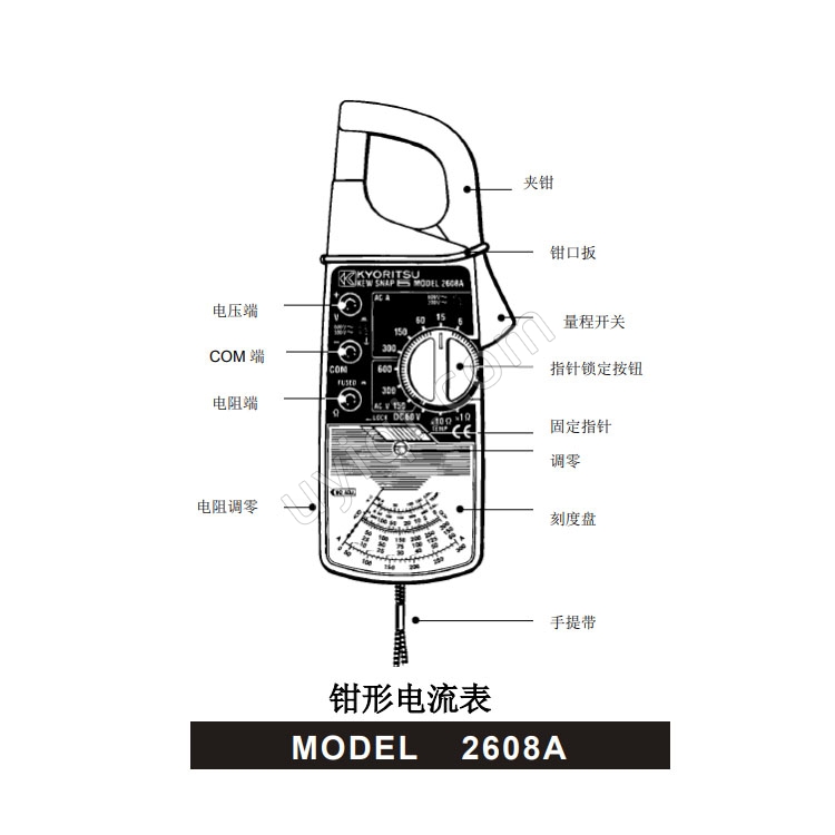 日本KYORITSU克列茨指針式鉗形表MODEL 2608A