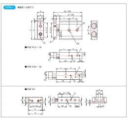 臺灣TOPAIR雙軸氣缸D7W-1-D7W-1